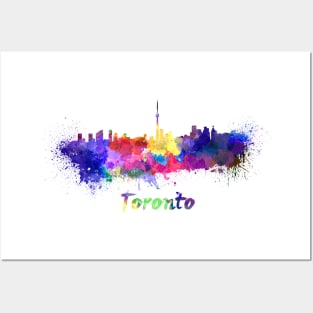 Toronto skyline in watercolor Posters and Art